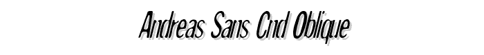 Andreas Sans Cnd Oblique font